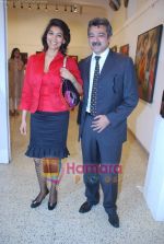 vibod advani with wife at Niladri Kumar_s art event hosted by Nisha Jamwal in Kalaghoda on 29th Nov 2010.JPG